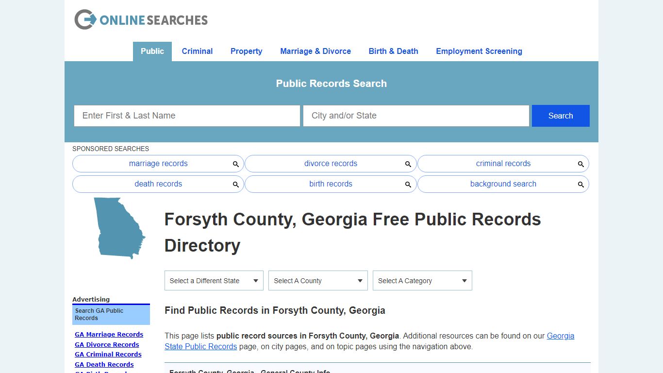Forsyth County, Georgia Public Records Directory